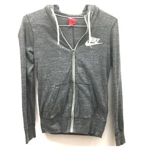 Gray Nike hooded zip up sweatshirt